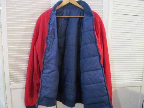 OBEY Sz XXL Mens Red/Navy Reversible Puffer JACKET / COAT - Picture 8 of 9