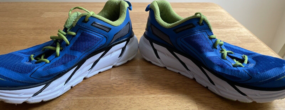 Hoka One One Clifton 1 Men\'s Size 9.5 Blue Yellow Running Shoes 1101943 CCGRY Hoka One One Men main image 4