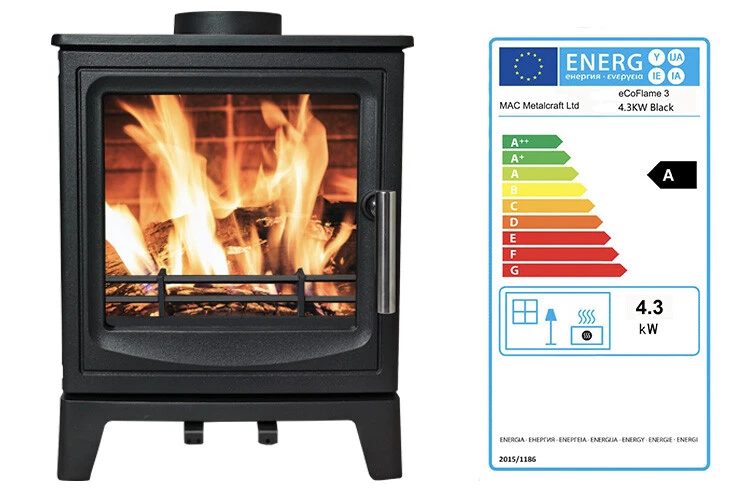 Fully installed Log Burner Newburn 2022 ECO Flue Liner Wood Burner Read  Descp | eBay