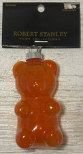 Robert Stanley Gummy Bear ORANGE Blown Glass Christmas Ornament Food Gummi Snack