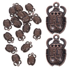 20PCS Alloy Egyptian Scarab Pendant Charms DIY Jewelry for Bracelet Necklace
