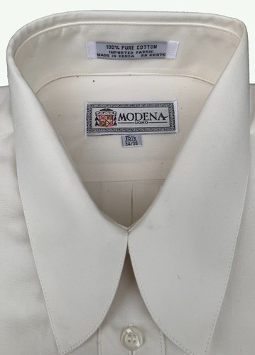 MODENA Men's Premium Long Sleeve Button Up Solid Color 100 % Cotton Dress Shirt - Picture 47 of 51