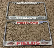 Vintage Fields Chevrolet Dealership License Plate Frames Portland, Oregon