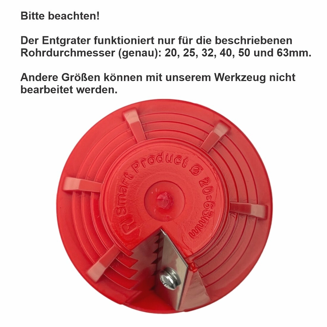 Rohrentgrater Für Kunststoffrohre 20-63mm - PE Rohr Anfasen Werkzeug