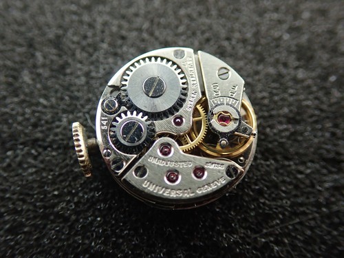 VINTAGE 13.5MM UNIVERSAL GENEVE WRIST WATCH MOVEMENT CAL. 541 - RUNNING - Picture 2 of 2