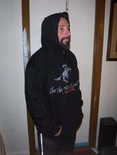 Winchester Gun Firearms Logo Black Hoodie Sweatshirt Size L