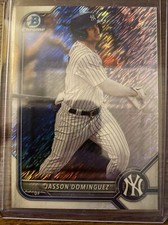 2022 Bowman Chrome Shimmer Refractor Jasson Dominguez #BCP-244 Yankees RC SP