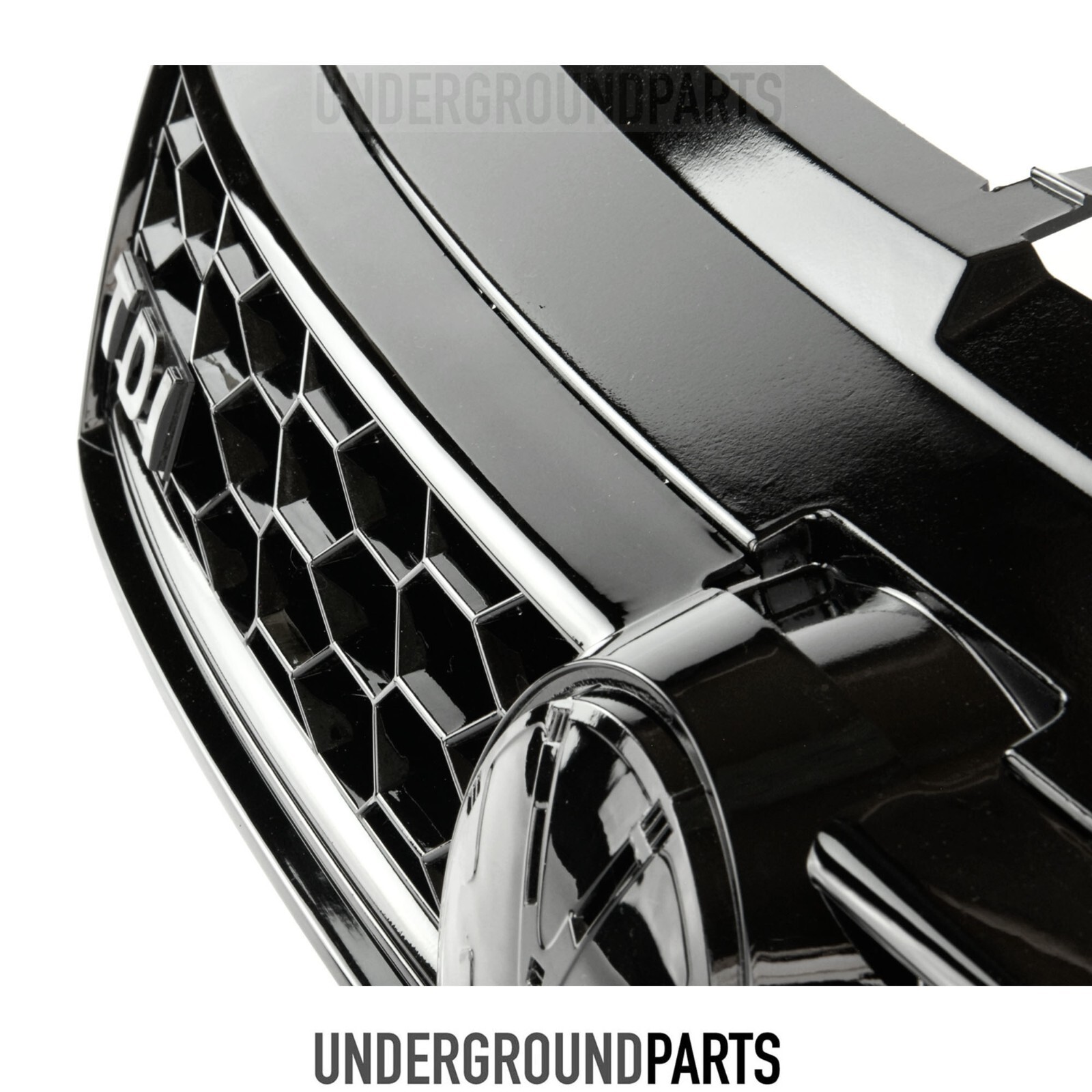 ALL GLOSS BLACK TDI VW POLO 6R 6C GTI HONEYCOMB GRILLE FRONT TOP UPPER BUMPER