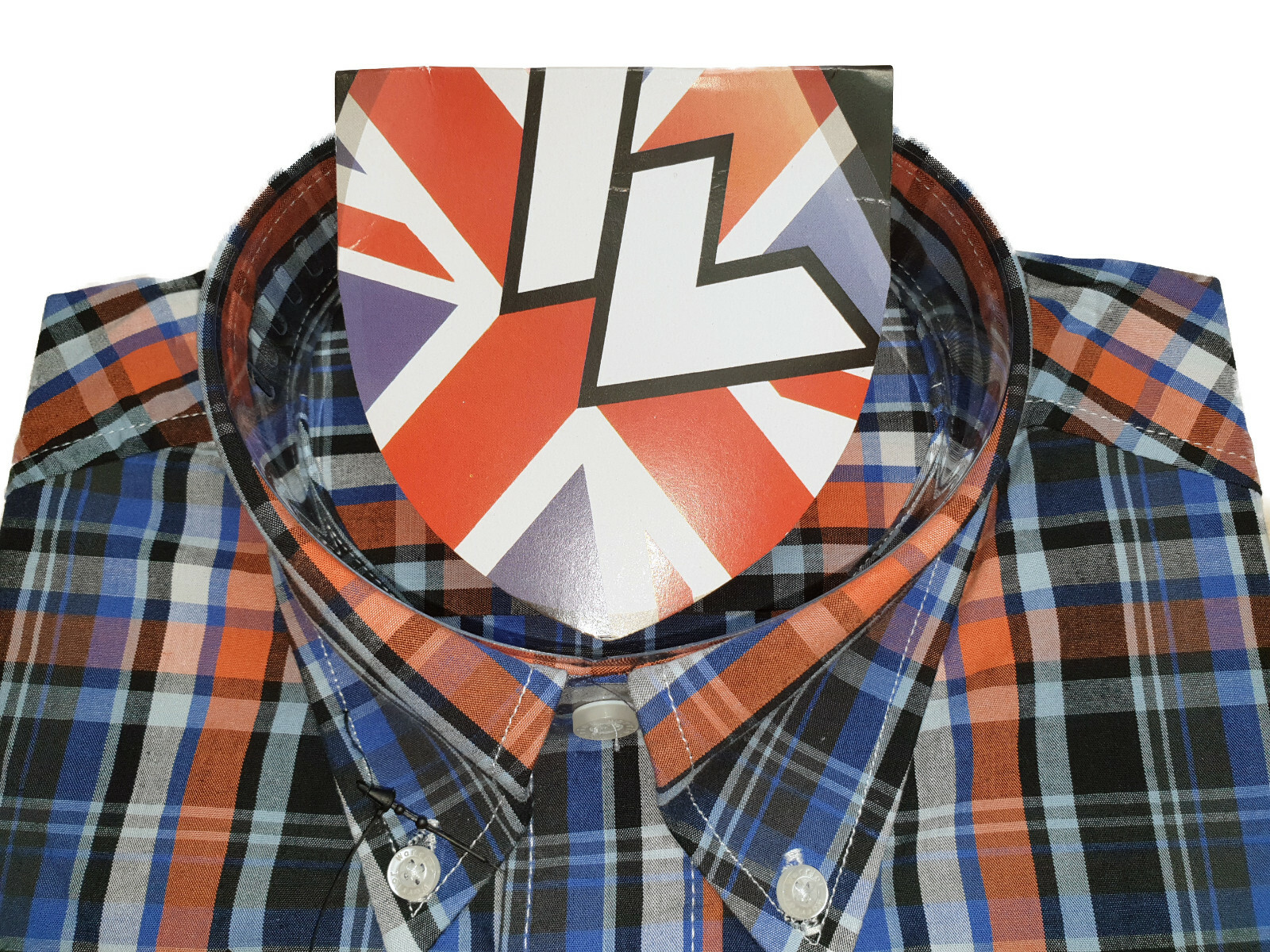 Warrior UK England Button Down Shirt DEKKER Slim-Fit Skinhead Mod Retro image 3