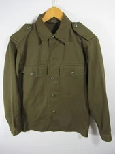 Austrian Military Field Shirt Jacket Heereseigentum Haider Army Green Vintage
