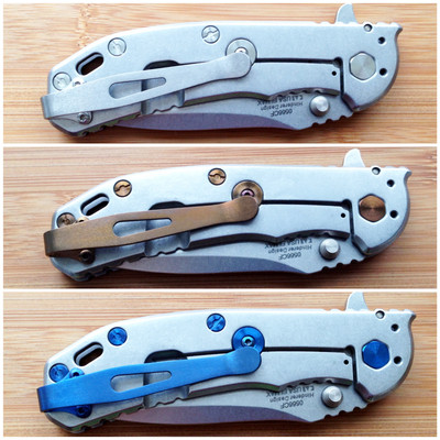 Custom Titanium Standoffs Pivot Screw Scale Screws Pocket Clip for ZT0566 Knife