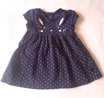 Baby Club C&A '' Hasen Kleid '' Gr.62/68 Polka Dots & 3D-Ohren TOP