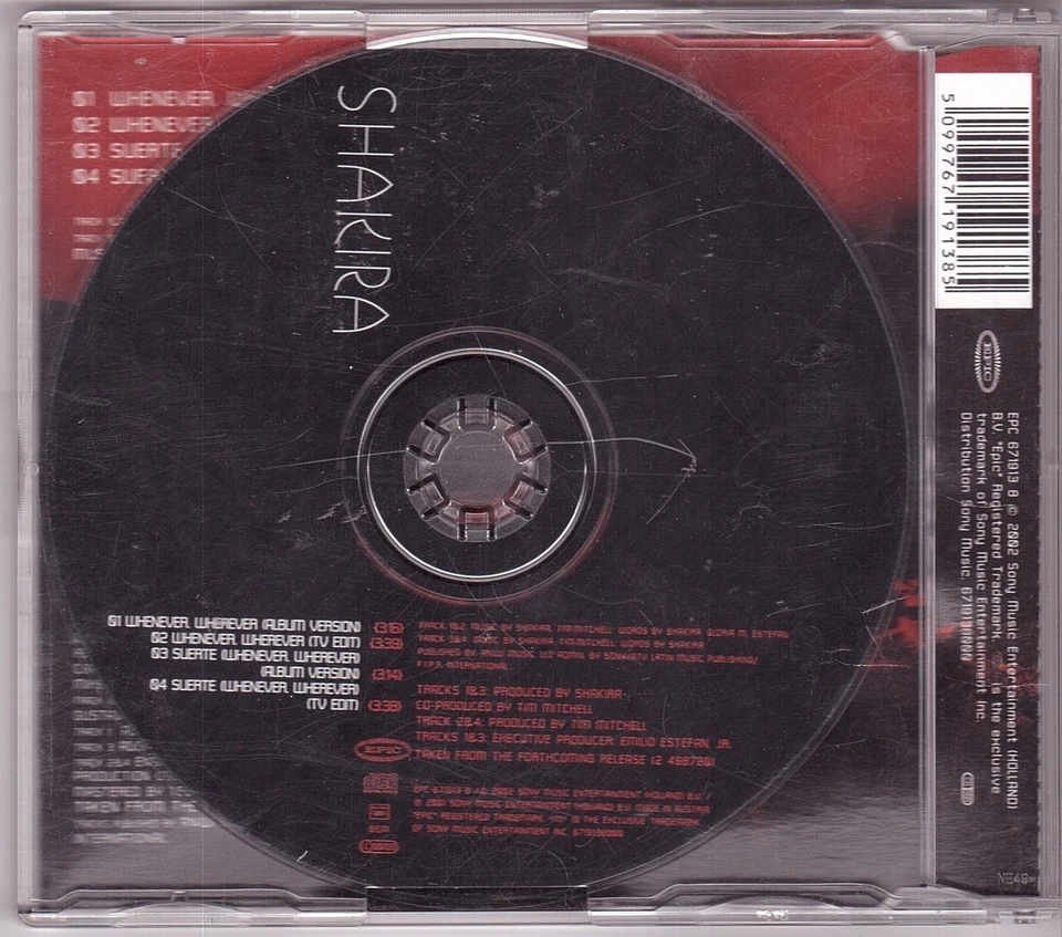 Shakira - Whenever Wherever (Maxi-CD 2002) - Bild 2 von 2