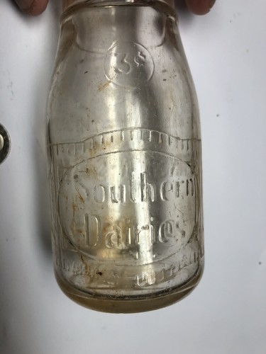 Vintage Southern Diaries Winston-Salem 3cent Deposit Half Pint Milk Bottle - 第 3/4 張圖片