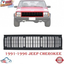 New Front Grille Assembly Black Plastic For 1991-1996 Jeep Cherokee Ch1200177 New Front Grille Assembly Black Plastic For 1991-1996 Jeep Cherokee Ch1200177