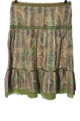 MORE & MORE Glockenrock Damen Rock Gr. DE 38 khaki-braun-creme Casual-Look - Bild 1 von 4