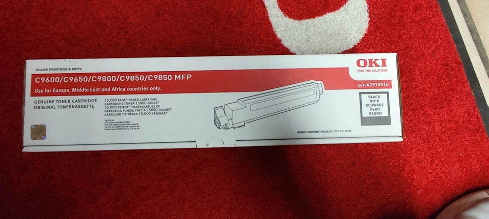 OKI Toner für C9600, C9650, C9800, C9850, C9850 MFP. Black. Original - Bild 2 von 2