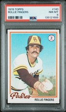 1978 TOPPS #140 ROLLIE FINGERS PSA 8