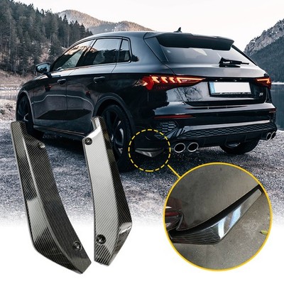 2x Car Fiber Carbon Auto Rear Bumper Diffuser Lip Splitter Canard Protector EXV