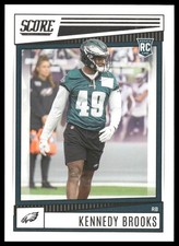 2022 Score #344 Kennedy Brooks RC Rookie Philadelphia Eagles