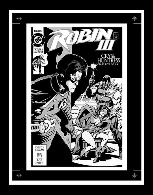 Mike Zeck Robin III #5 Huntress Rare Production Art Cover Monotone