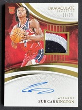 Bub Carrington 2024-25 Panini Immaculate Collection Rookie Patch Auto RC /99