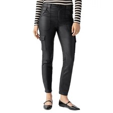 Sanctuary Women's Sculpted "Hayden" Cargo Pants in Black, Size 28