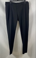 Prada Men's Black Wool Mohair Flat Front Dress Pants Trousers Sz 50 IT