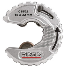 Ridgid 57018 15mm & 22mm 2-in-1 C-Style Small Copper Pipe Tube Cutter Plumbers