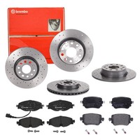 Brembo Bremsscheiben Ø272Mm + BremsbelÄGe Vorne & Hinten FÜR Skoda Octavia 3