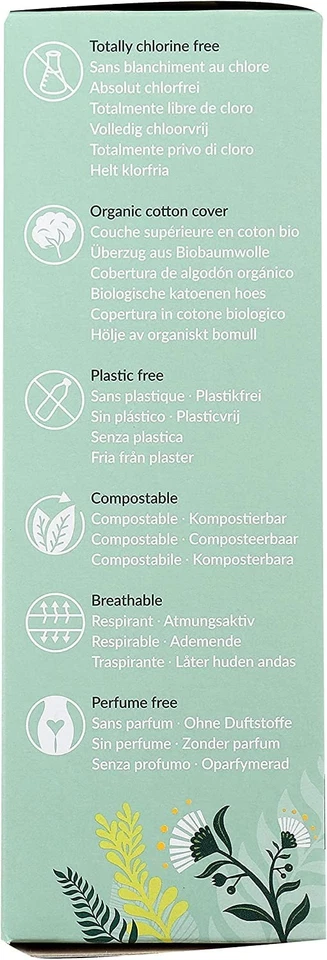 Mini delineadores de bragas de algodón orgánico Natracare paquete de 30 unidades para piel sensible Foto 2 de 4