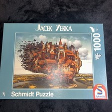 "Eine Stadt am Flügel" von Jacek Yerka Schmidt 1000 Teile Puzzle, gebraucht komplett, selten