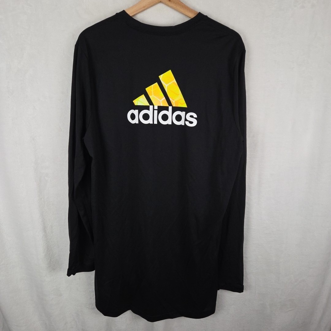 adidas Men's Columbus Crew Long Sleeve Pre-Game T-Shirt XLT Black Crew Neck NWT thumbnail 5