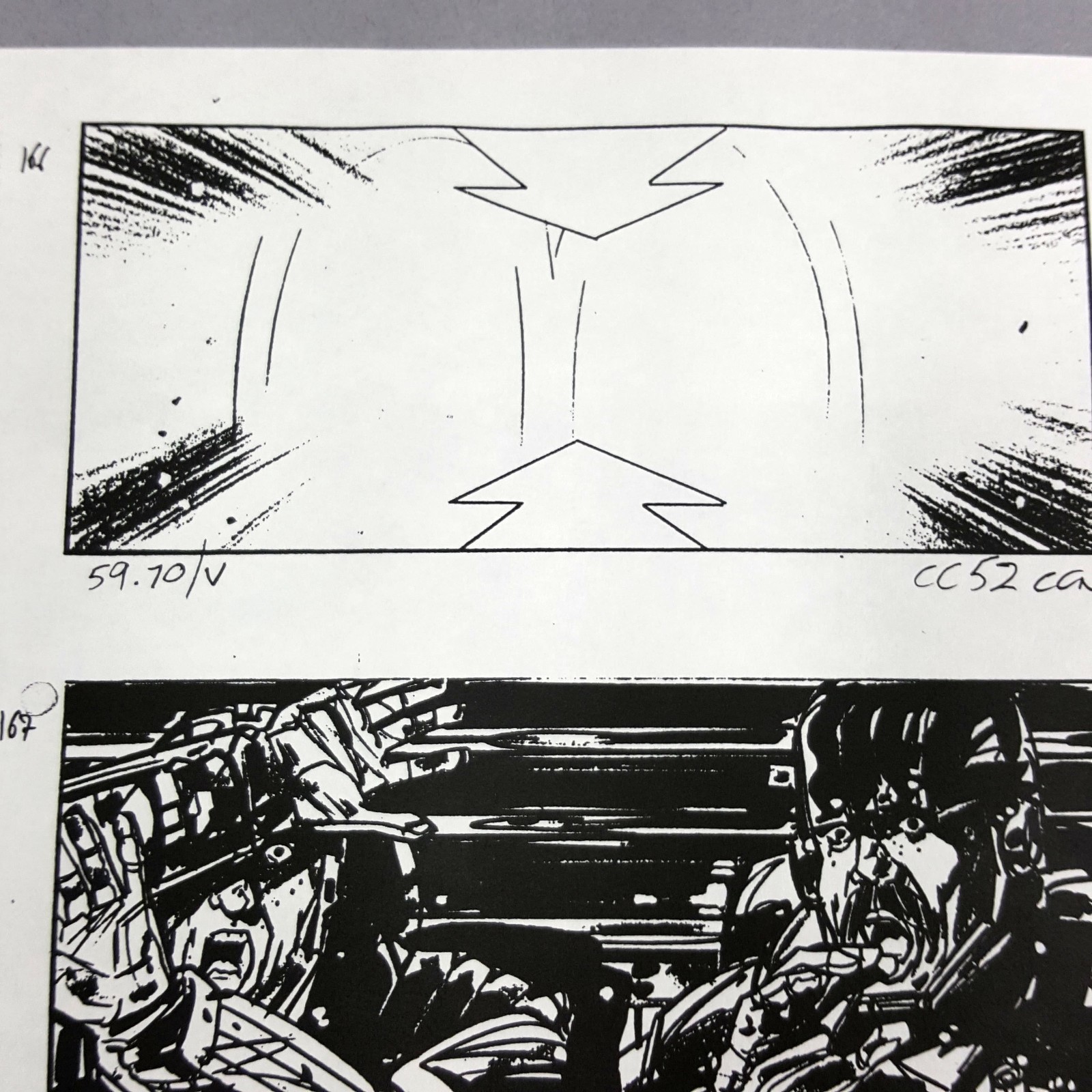 Image 8 of The Fifth Element - Production Used Storyboard, Cab Chase 166-168 , COA