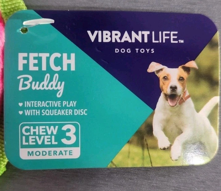 Lote de 12 Vibrant Life Fetch Buddy Squeaker Disco Juguete para Perros Foto 4 de 4