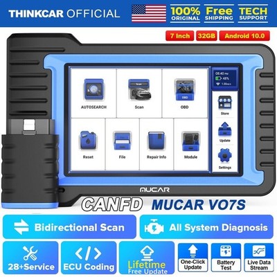 MUCAR VO7S Bidirectional Car OBD2 Diagnostic Scanner CANFD Tool Key Cod-ing IMMO