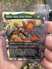 Mtg. Spider-Ham, Peter Porker. Foil Borderless. Marvel's Spider-Man. Pack Fresh 