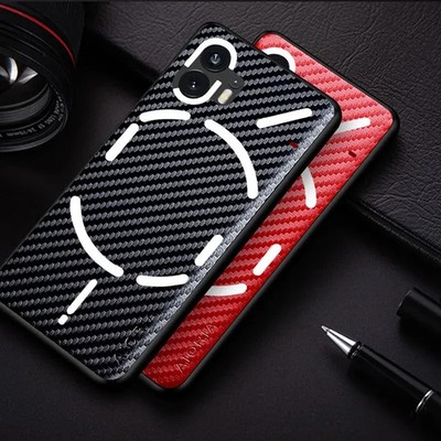 Carbon Faser Handyhülle für Nothing Phone 1 2 Plastik Schutz Slim