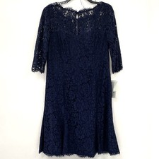 NWT Eliza J Blue Lace 3/4 Sleeve dress Women’s Sz 12