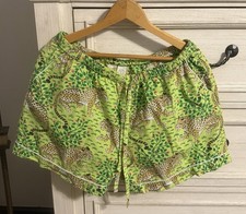 Printfresh Bagheera Leopard Pajama Shorts Light Green, Animal Print XL