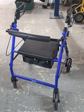 Drive Medical R8 Lightweight 4 Wheel Rollator Walker - Blue