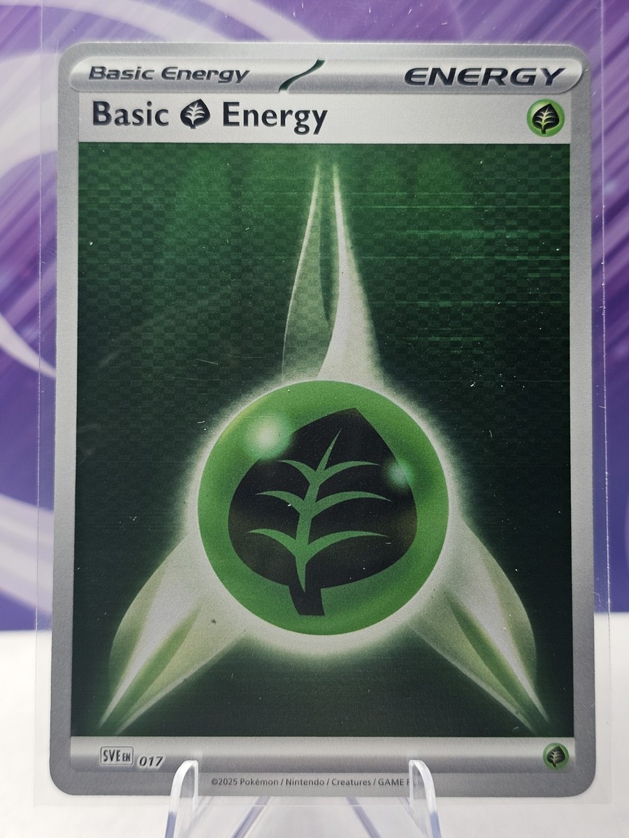 Basic Leaf Energy 017 NM - Reverse Holo - Scarlet & Violet Black