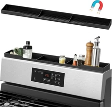 AWOKE Stove Top Shelf 30 Inch - Silicone Material Magnetic Shelf for Stove - 3 F