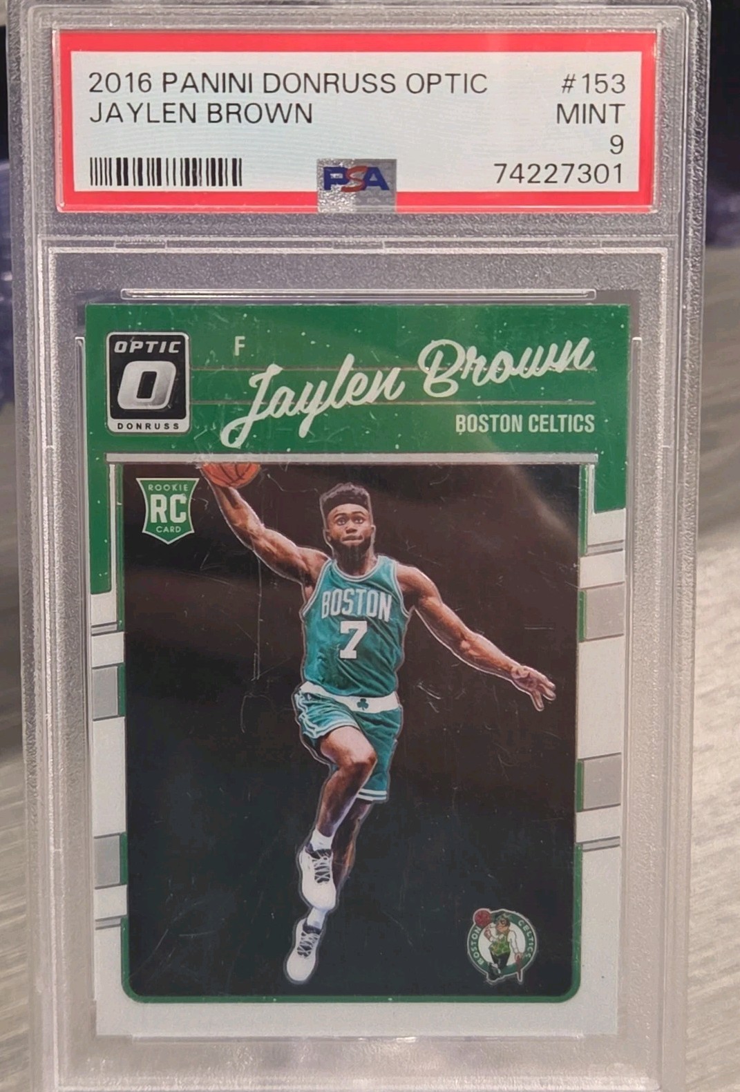 Jaylen Brown 2016-17 Panini Donruss Optic Rookie PSA 9 #153 Boston Celtics/76ers