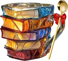 Chapter Book Mug, Handcrafted 3D Painted Coffee Book Mugs for Books Lovers