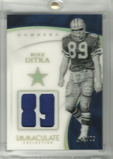 Mike Ditka 2017 Panini Immaculate Numbers Refractor Jersey Card 64/89 COWBOYS