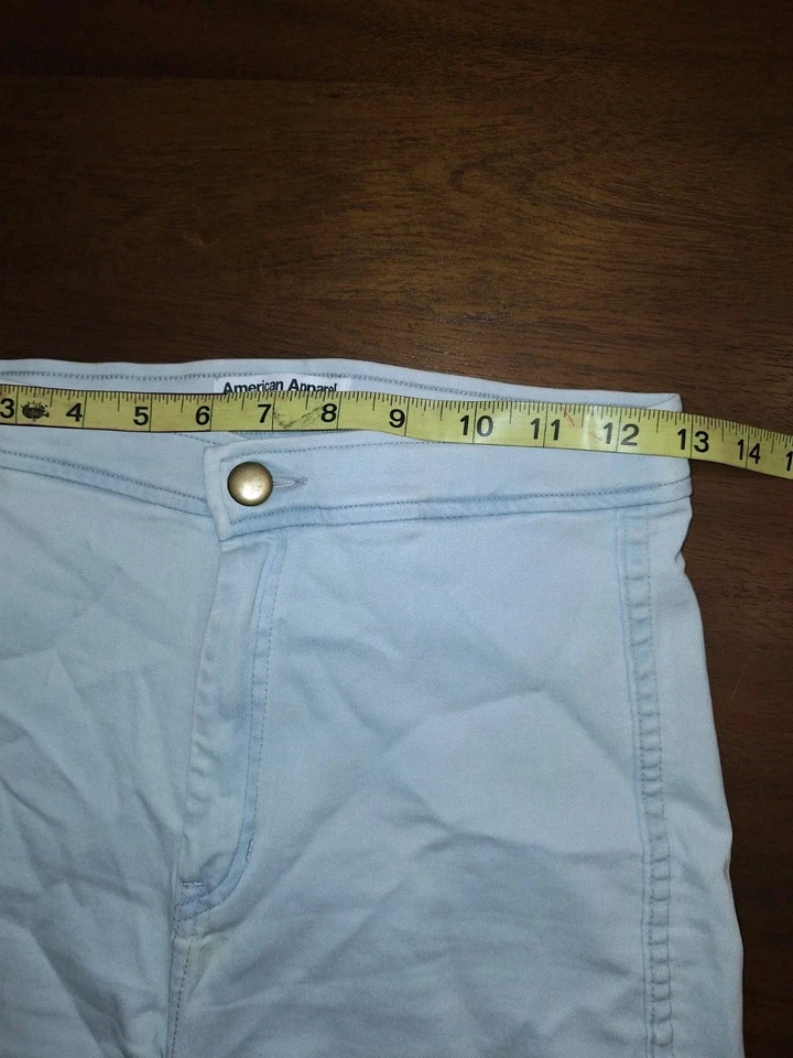 Vintage Original US Made American Apparel Easy Jeans Shorts Light Blue size M - Image 3 of 4