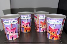 McDonalds 2014 The Lego Movie Holographic Plastic Cups Unikitty Lot of 4
