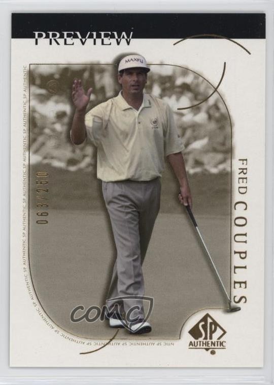 2001 SP Authentic Preview Gold 63/250 Fred Couples #3 t2b