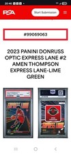 2023-24 Optic Amen Thompson Express Lane Lime Green RC # 29/149 PSA 9 POP 7